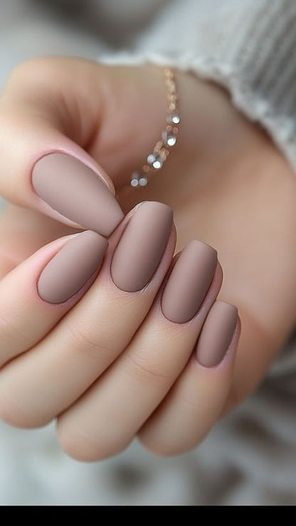 Matte Mauve Nails