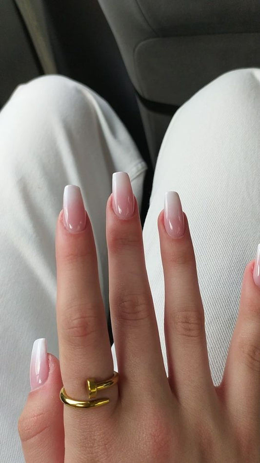 White Ombre Nails