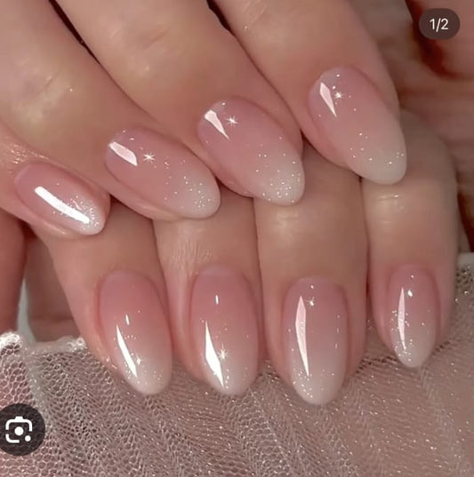 White Frenchy Chromatic Nails