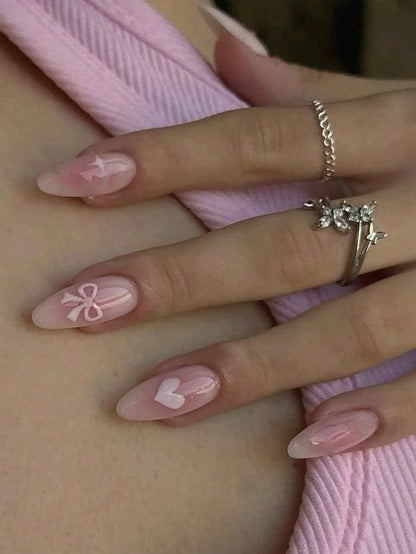 Pink Aura Nails