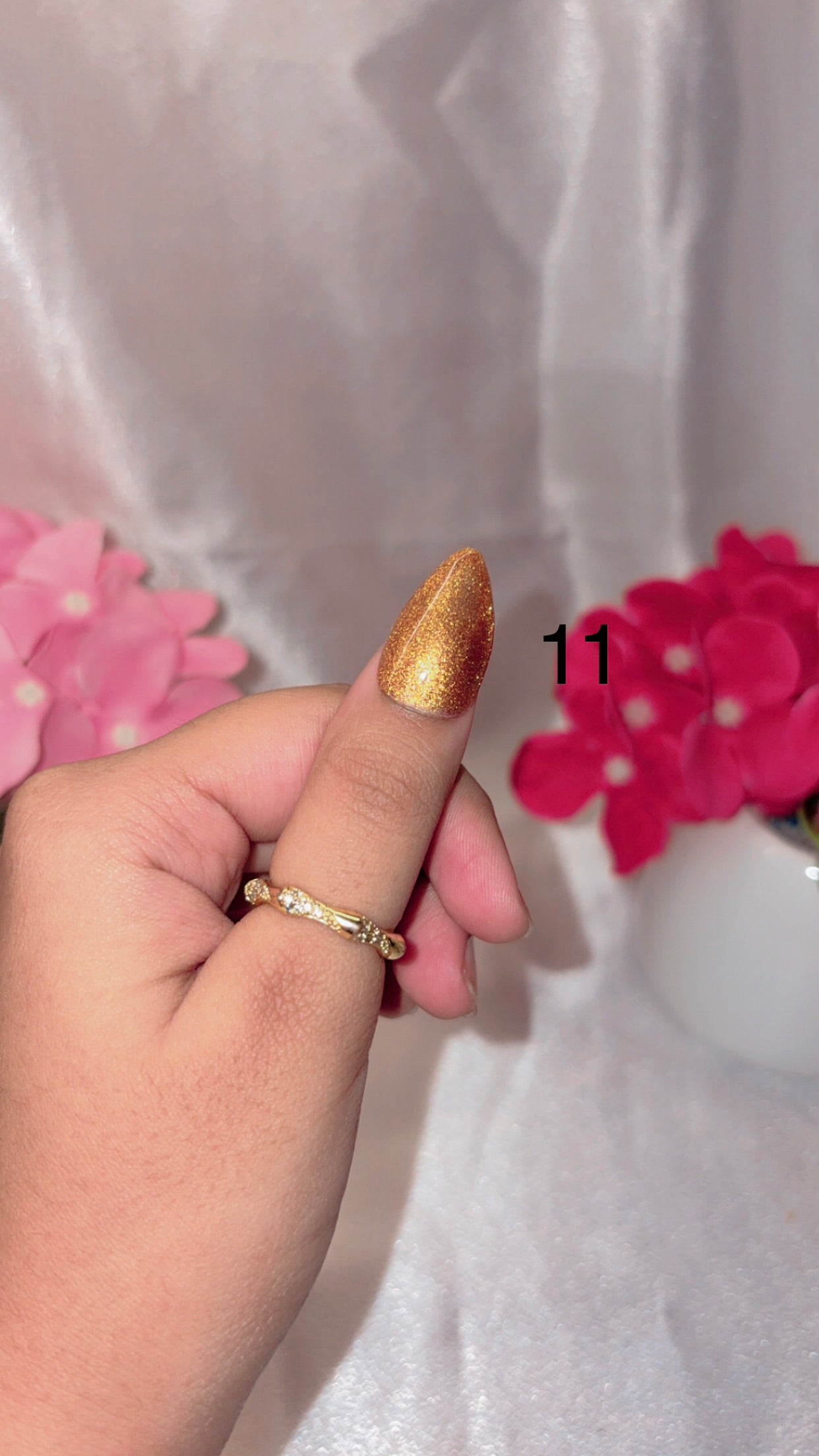 Solid Glitter Nails