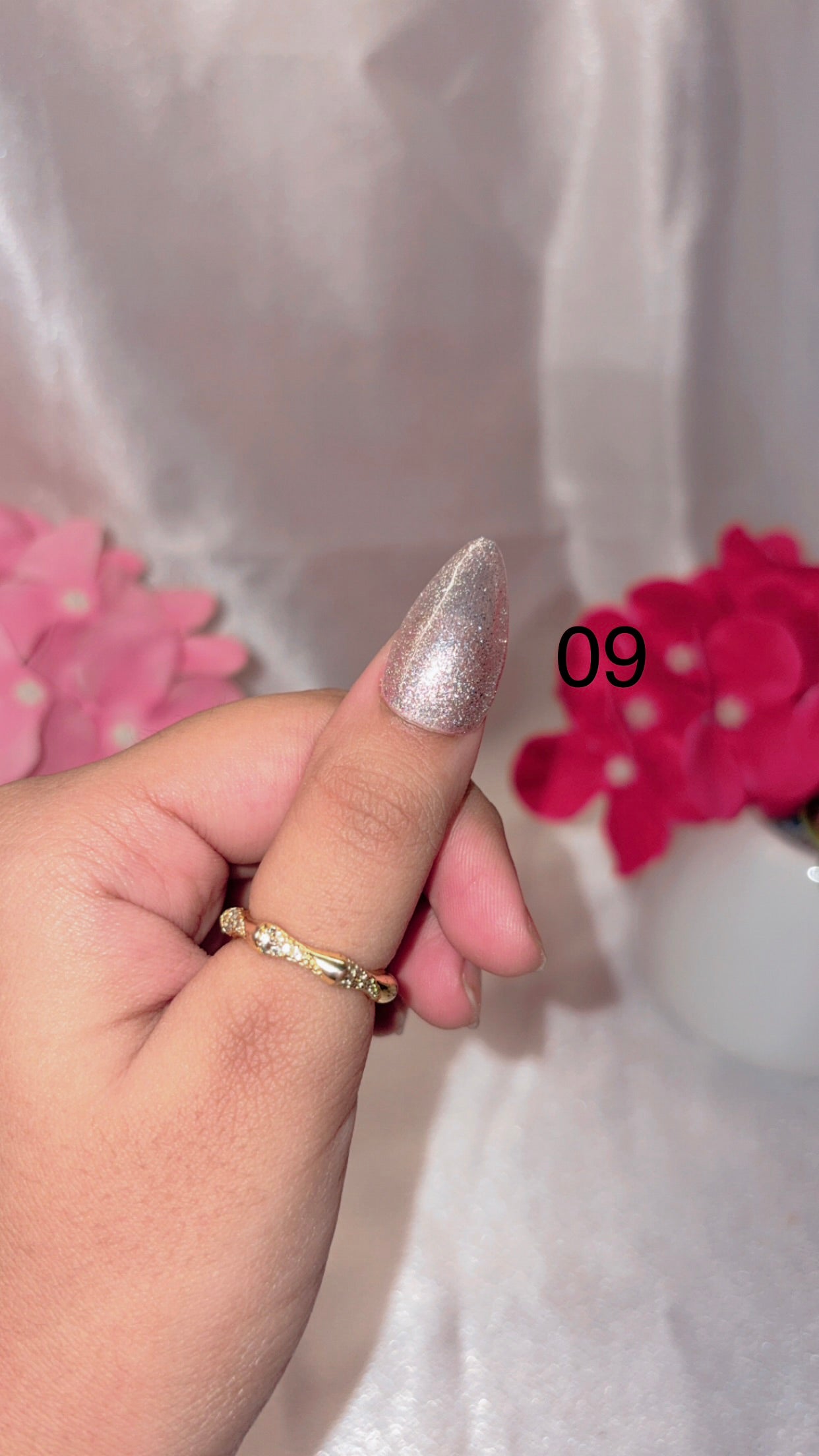 Solid Glitter Nails