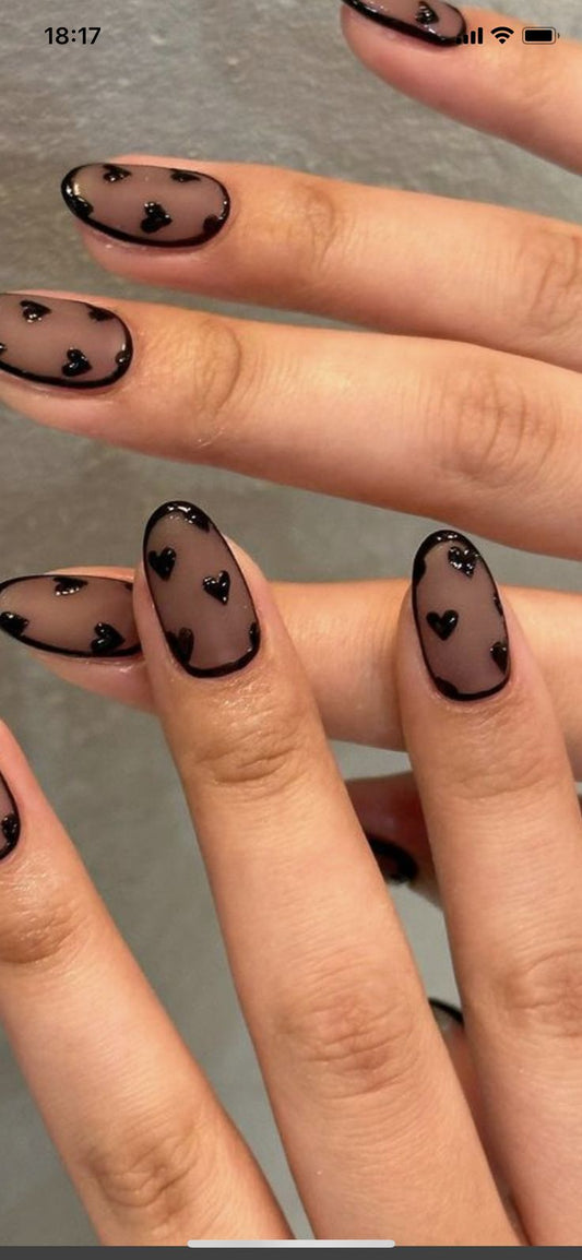 Black Heart Nails