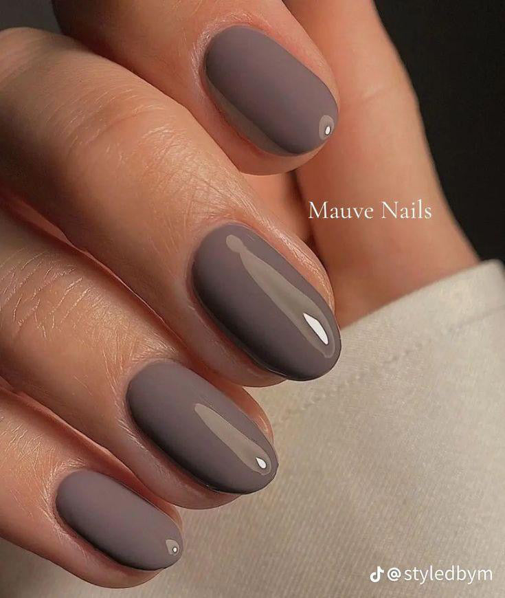 Deep Mauve Nails
