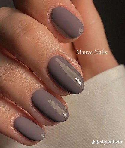 Deep Mauve Nails