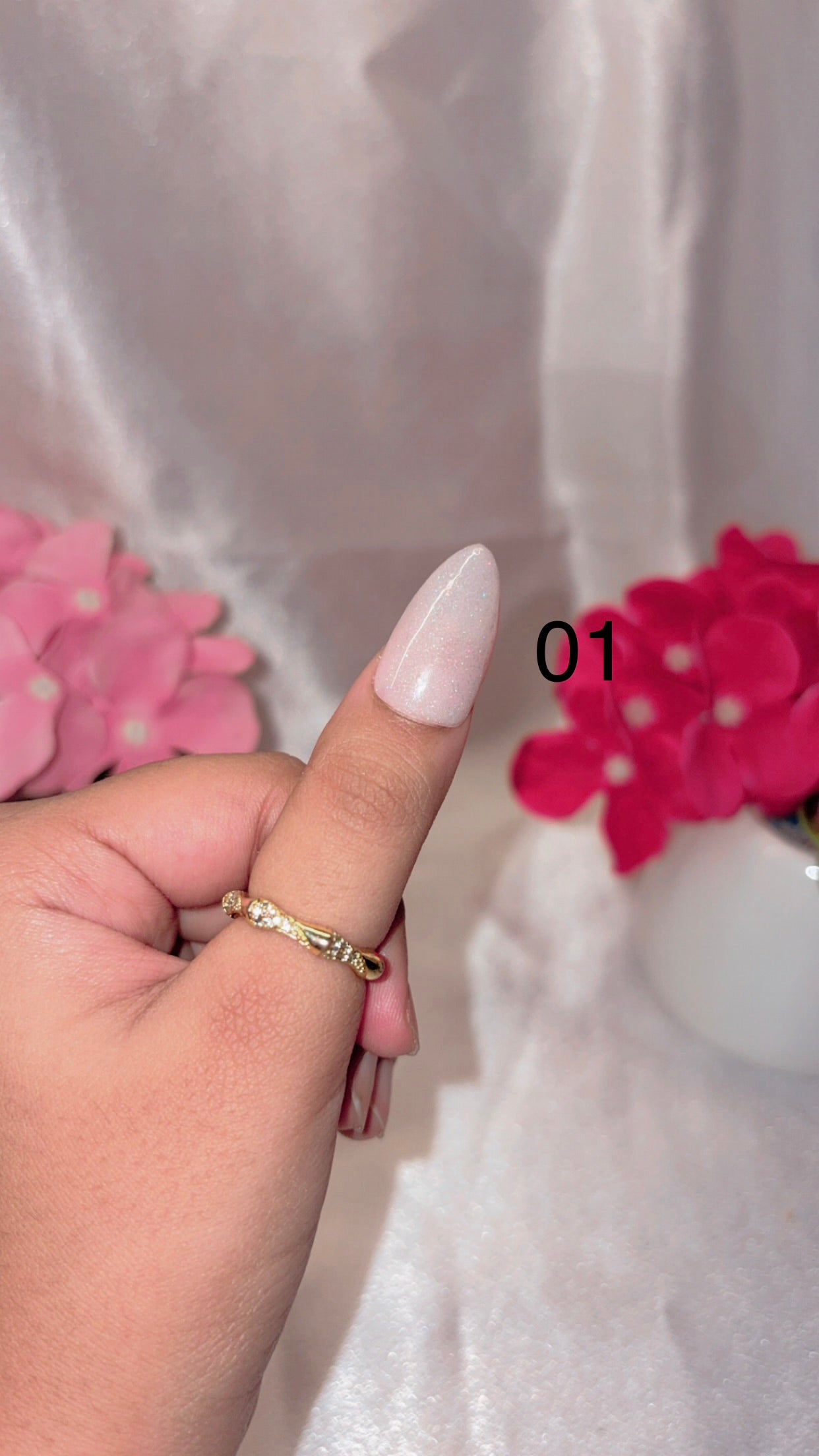 Solid Glitter Nails