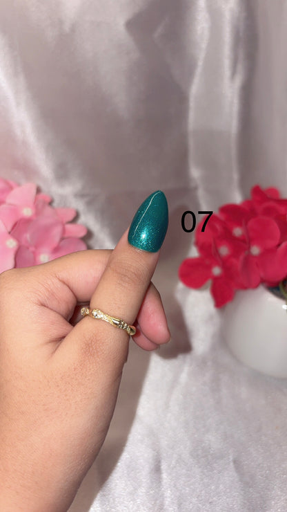 Solid Glitter Nails