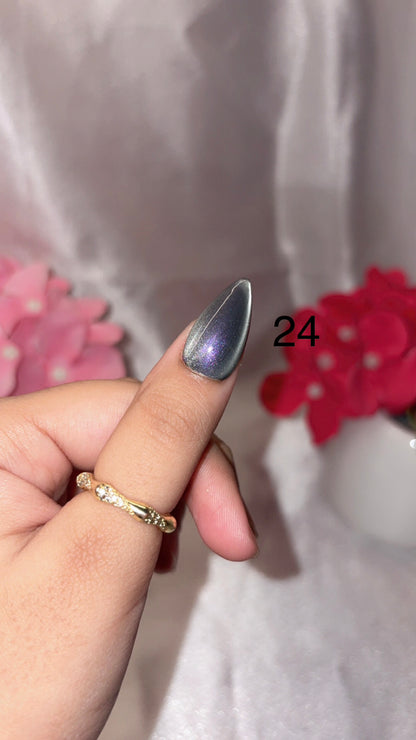 Solid Cateye Nails
