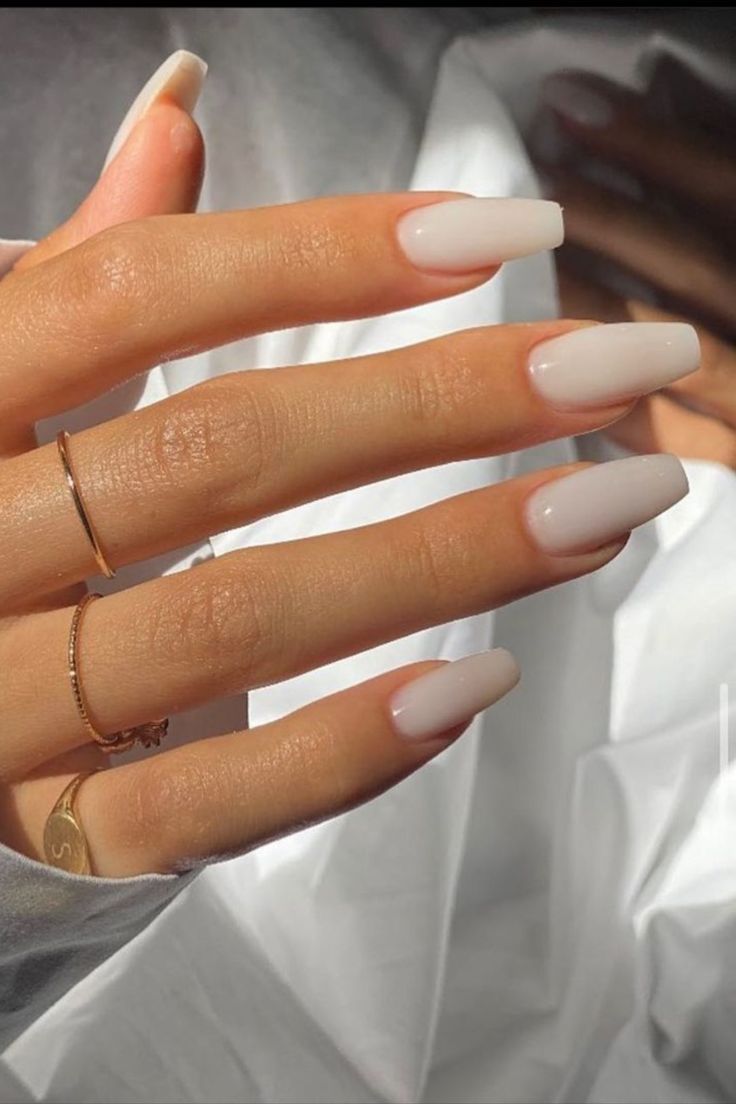 Milky White Nails