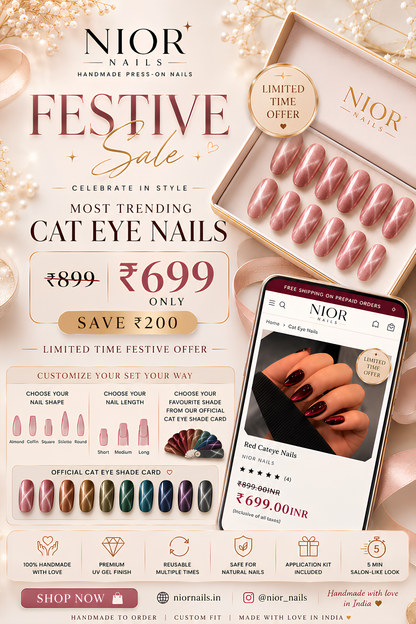 Solid Cateye Nails