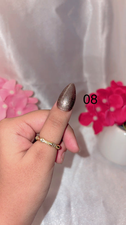 Solid Glitter Nails