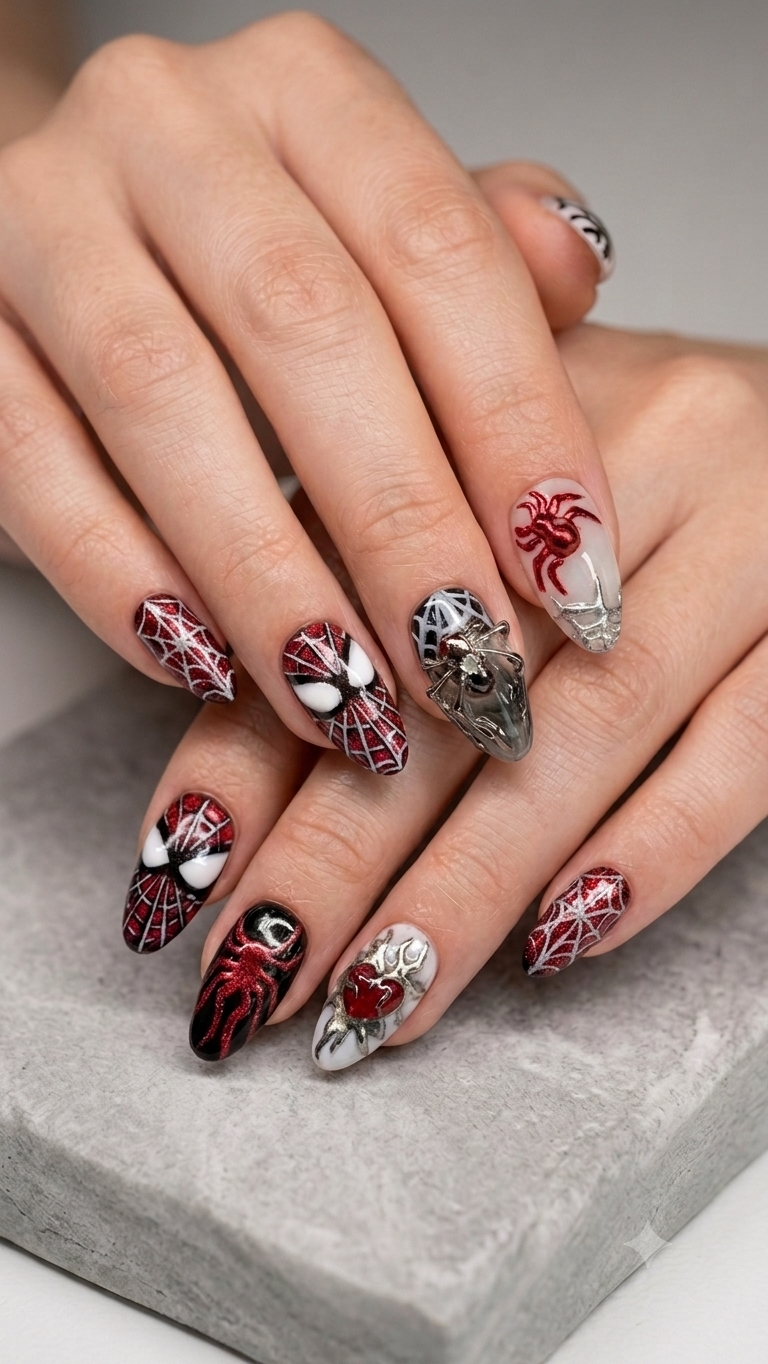 SpiderMan 3D Nails