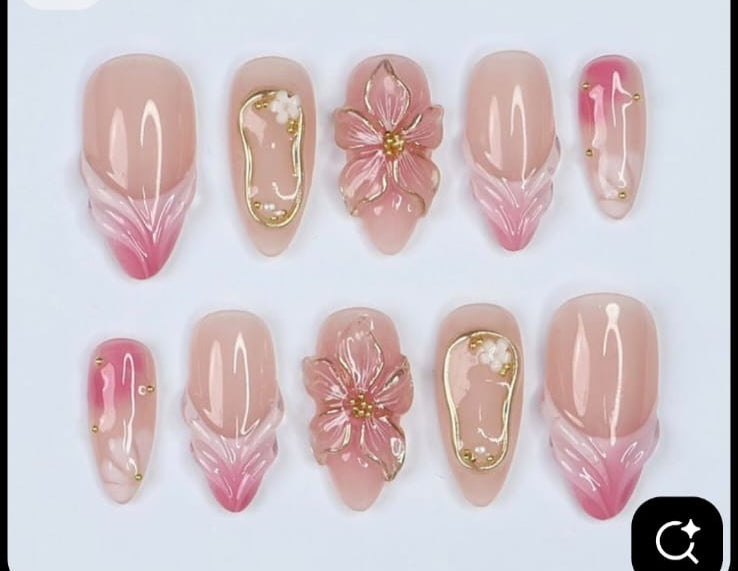 Nudy Pinky 3-D Nails