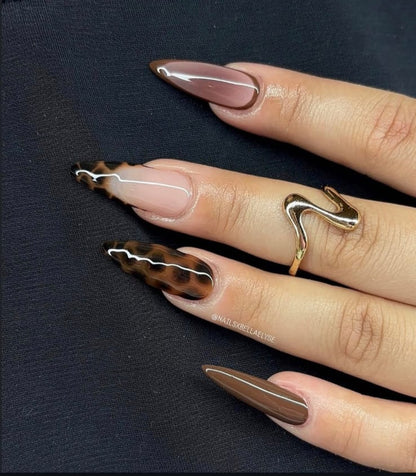 Brown Lepo Nails