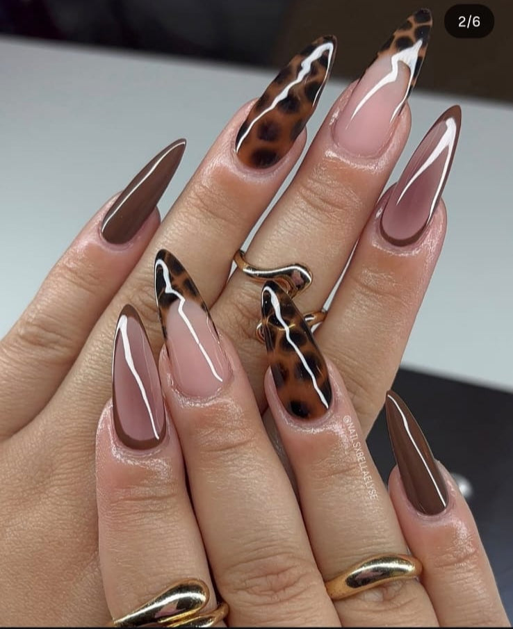 Brown Lepo Nails