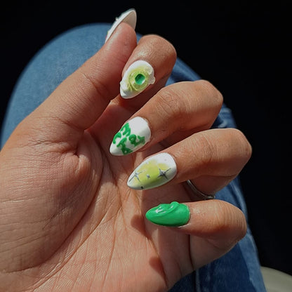 Greeny Matcha Nails