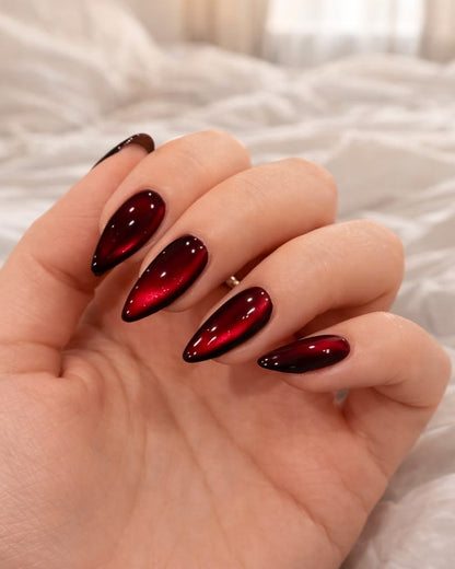 Red Cateye Nails