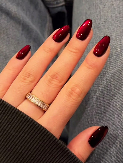 Red Cateye Nails