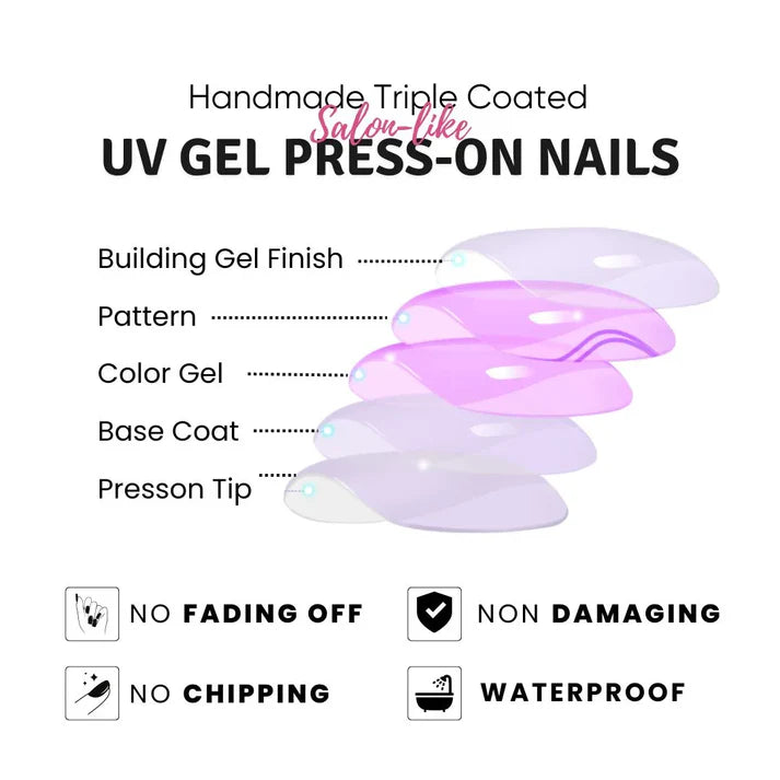 3D brown flower Nails