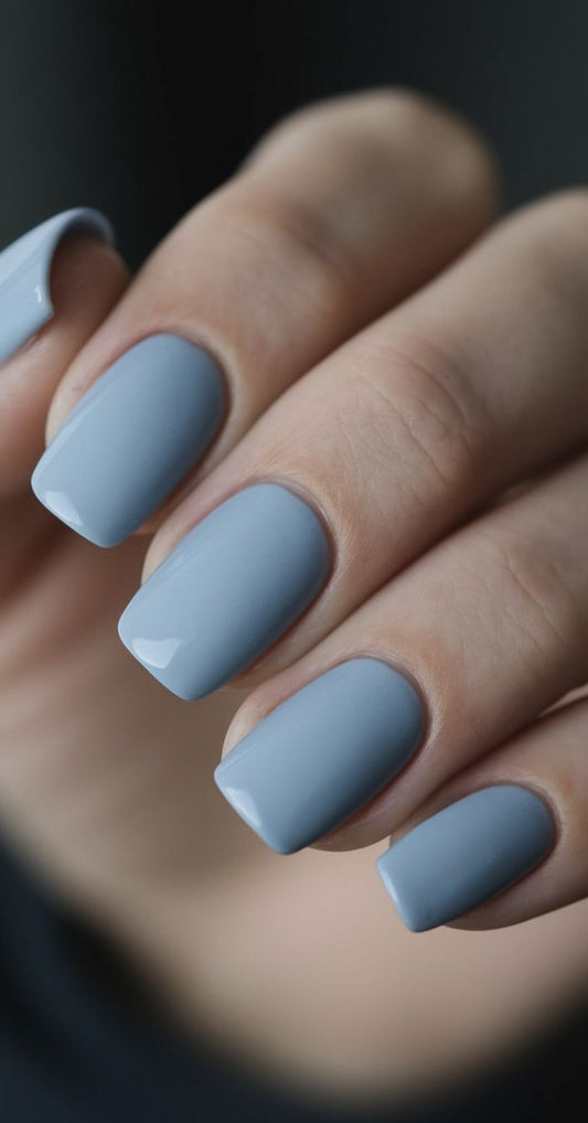 Sky Blue Nails