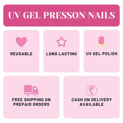 3D brown flower Nails