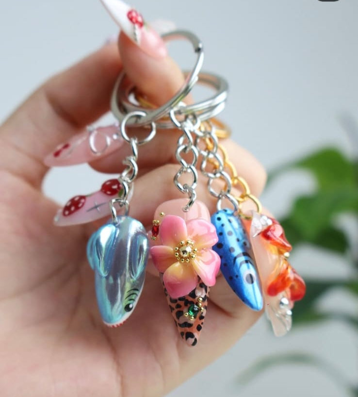 Exclusive Single NAIL KEYCHAIN