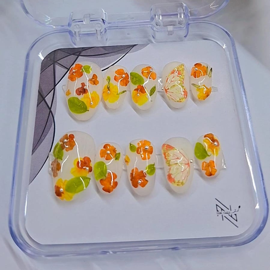 Preserved flower Nails