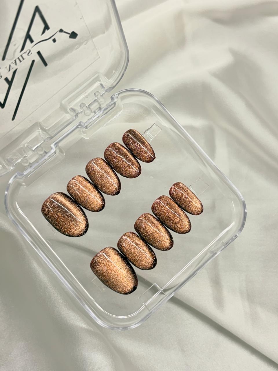 Brown Cateye Nails Nior Nails