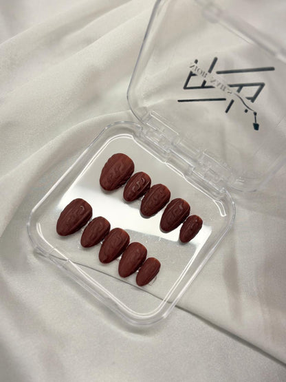 Brown Sweater Nails Nior Nails