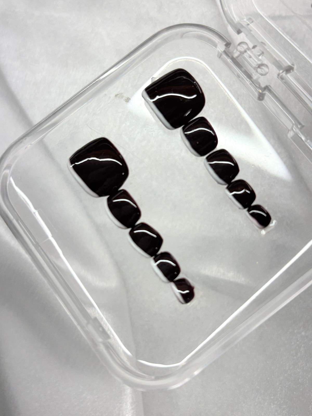Black White French Toe Nails