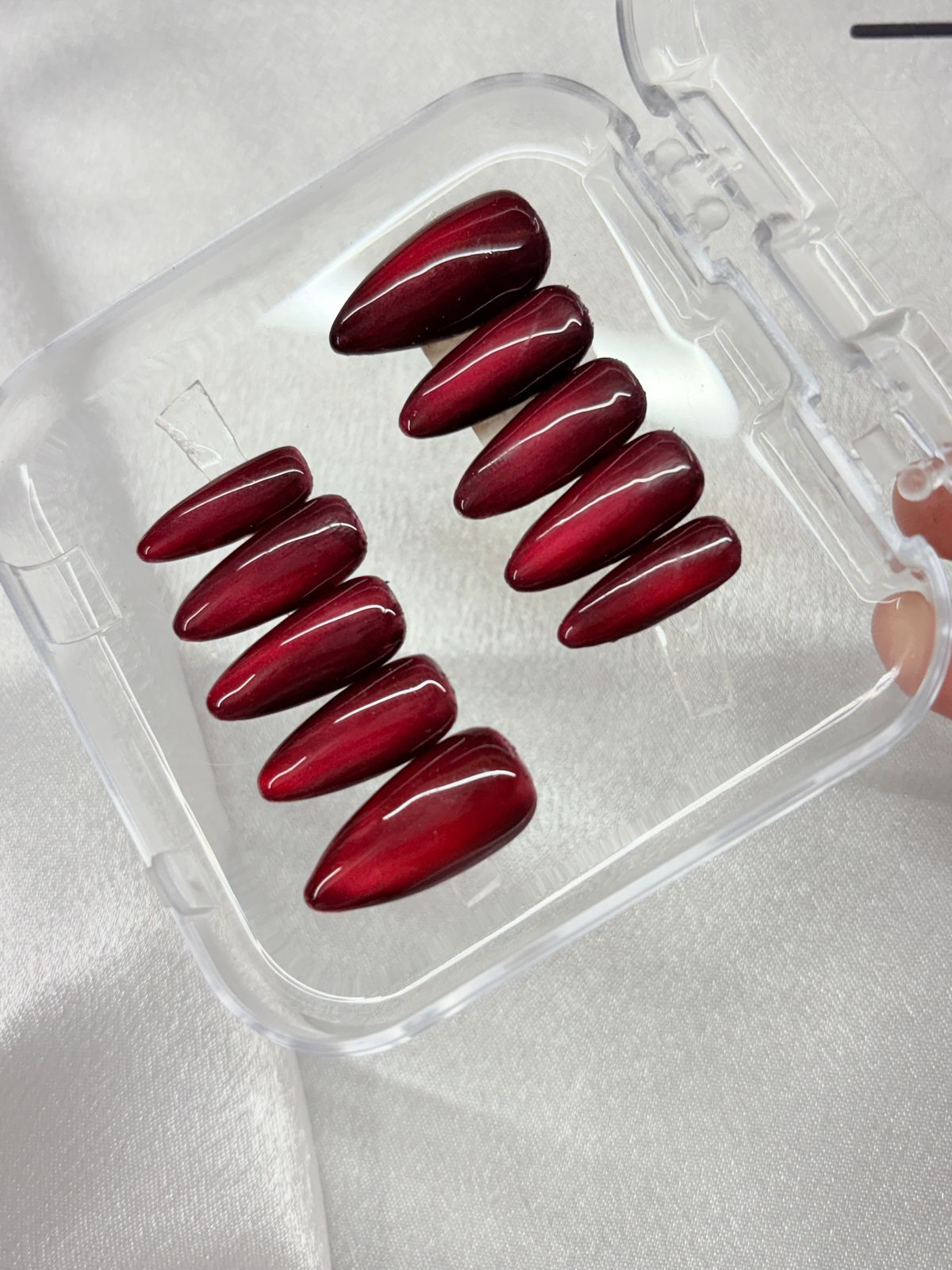 Red Cateye Nails
