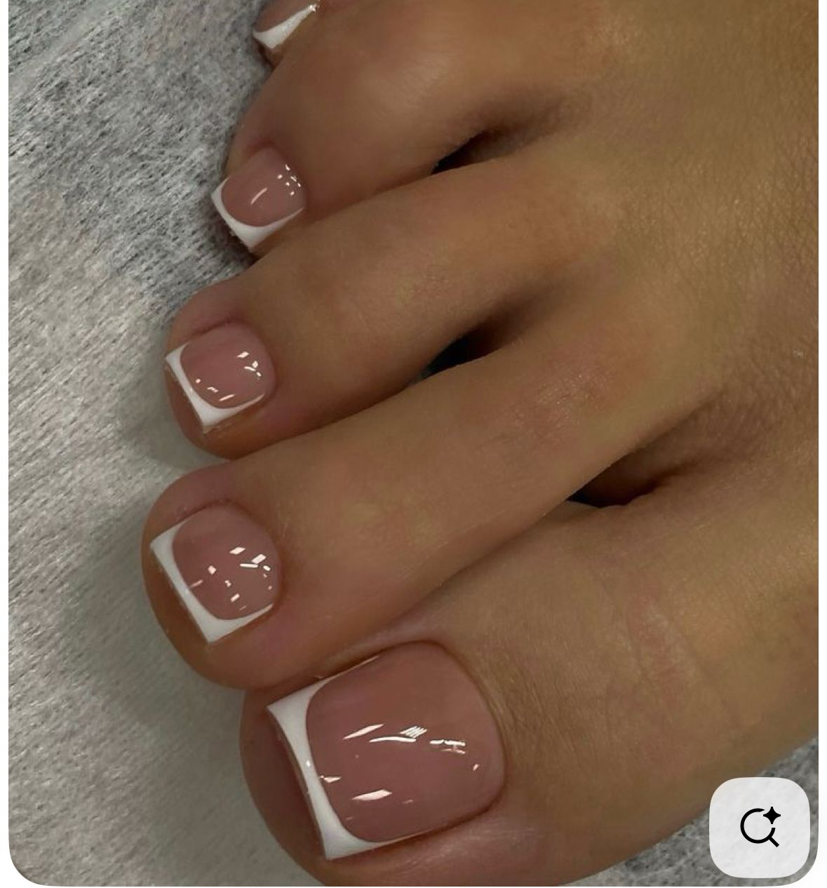 White french Toe Nails Nior Nails