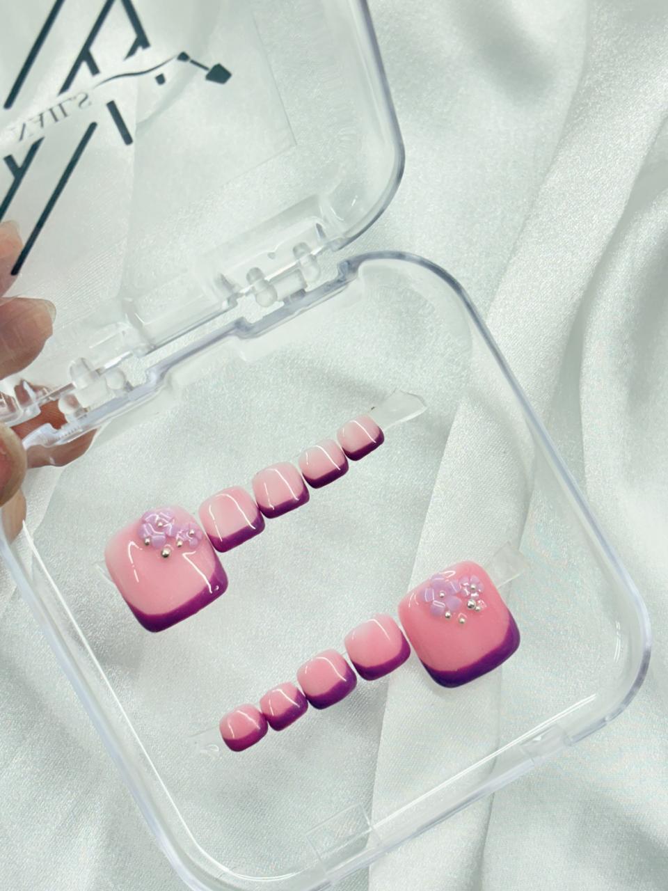 Pink French Toe Nails Nior Nails