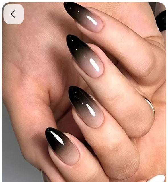 Black Ombre Nails Nior Nails