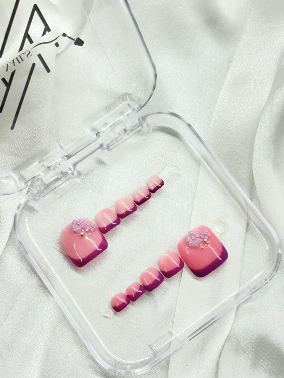 Pink French Toe Nails Nior Nails
