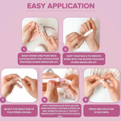 3D brown flower Nails